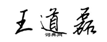 王正良王道磊行書個性簽名怎么寫