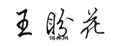 駱恆光王盼花行書個性簽名怎么寫