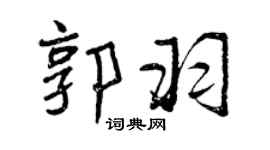 曾慶福郭羽行書個性簽名怎么寫