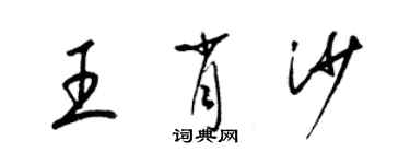 梁錦英王肖沙草書個性簽名怎么寫