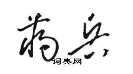 駱恆光蔣兵草書個性簽名怎么寫
