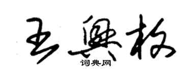 朱錫榮王興枚草書個性簽名怎么寫