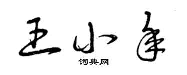 曾慶福王小年草書個性簽名怎么寫