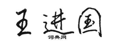 駱恆光王進國行書個性簽名怎么寫