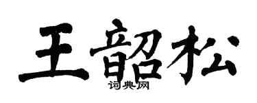 翁闓運王韶松楷書個性簽名怎么寫