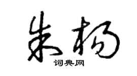 曾慶福朱楊草書個性簽名怎么寫