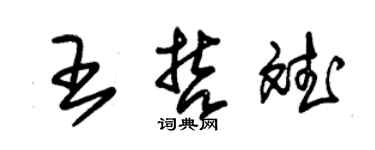 朱錫榮王哲斌草書個性簽名怎么寫