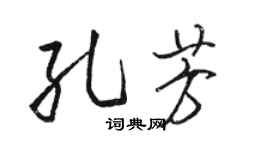 駱恆光孔芳行書個性簽名怎么寫