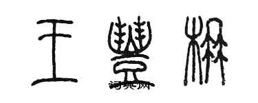 陳墨王豐楠篆書個性簽名怎么寫