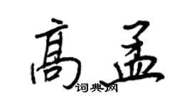 王正良高孟行書個性簽名怎么寫