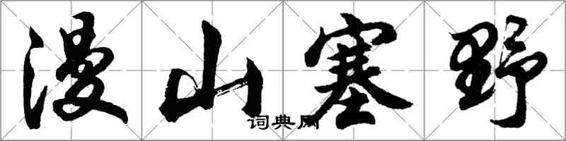 胡問遂漫山塞野行書怎么寫