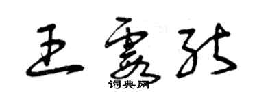 曾慶福王霞能草書個性簽名怎么寫