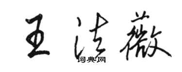 駱恆光王法薇行書個性簽名怎么寫