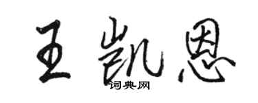 駱恆光王凱恩行書個性簽名怎么寫
