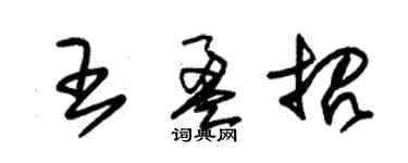 朱錫榮王盈招草書個性簽名怎么寫