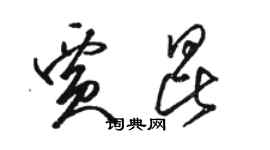 駱恆光賈昆草書個性簽名怎么寫