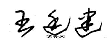 朱錫榮王廷建草書個性簽名怎么寫