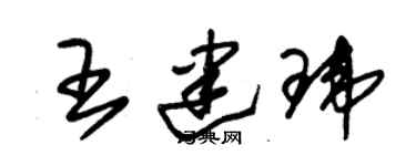 朱錫榮王建瑋草書個性簽名怎么寫