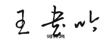 駱恆光王書吟草書個性簽名怎么寫