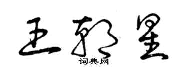 曾慶福王朝星草書個性簽名怎么寫