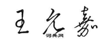 駱恆光王允嘉草書個性簽名怎么寫