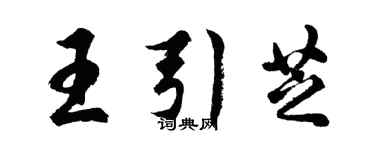 胡問遂王引芝行書個性簽名怎么寫
