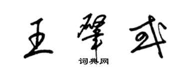 梁錦英王肇或草書個性簽名怎么寫