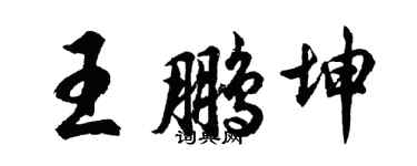 胡問遂王鵬坤行書個性簽名怎么寫