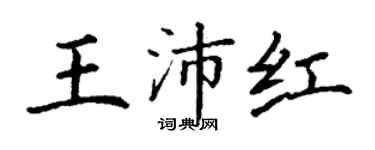 丁謙王沛紅楷書個性簽名怎么寫