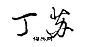 曾慶福丁蘇行書個性簽名怎么寫