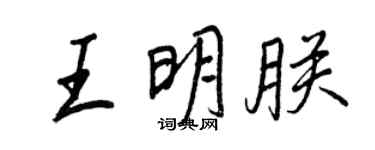王正良王明朕行書個性簽名怎么寫