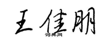 王正良王佳朋行書個性簽名怎么寫