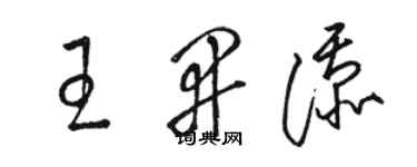 駱恆光王開添草書個性簽名怎么寫