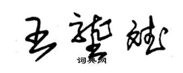 朱錫榮王壟斌草書個性簽名怎么寫