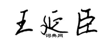 王正良王延臣行書個性簽名怎么寫