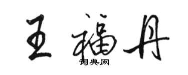 駱恆光王福丹行書個性簽名怎么寫