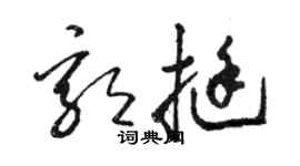 駱恆光郭挺草書個性簽名怎么寫