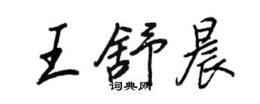 王正良王舒晨行書個性簽名怎么寫