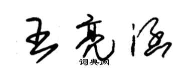 朱錫榮王亮涵草書個性簽名怎么寫