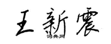 王正良王新震行書個性簽名怎么寫