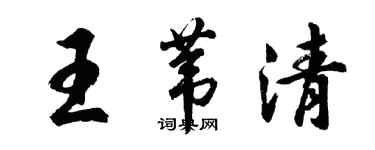 胡問遂王葦清行書個性簽名怎么寫