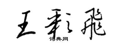 王正良王彩飛行書個性簽名怎么寫