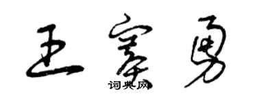 曾慶福王賽勇草書個性簽名怎么寫