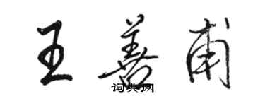 駱恆光王善甫行書個性簽名怎么寫