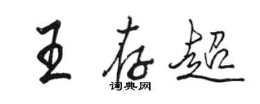 駱恆光王存超行書個性簽名怎么寫