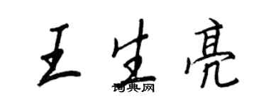 王正良王生亮行書個性簽名怎么寫