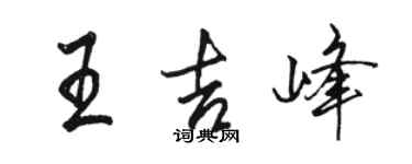 駱恆光王吉峰行書個性簽名怎么寫