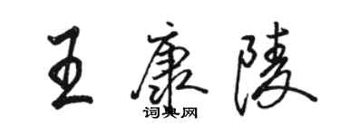 駱恆光王康陵行書個性簽名怎么寫