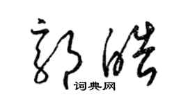 梁錦英郭皓草書個性簽名怎么寫