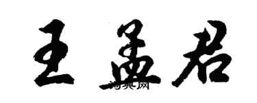 胡問遂王孟君行書個性簽名怎么寫